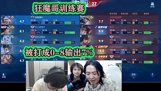 狂魔哥真牛杯训练赛,被好厚米猎魔0-8,德华观战笑出声