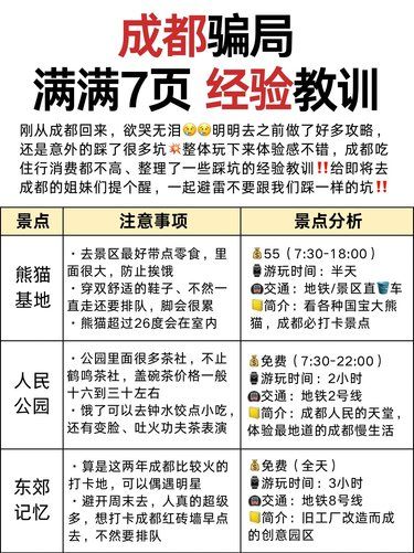 成都旅游避雷听劝的姐妹赶紧看