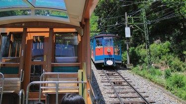 日本神户六甲山牧场‼️海港旁的缆车掠影