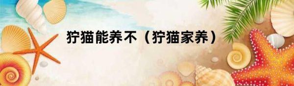 狞猫能养不（狞猫家养）