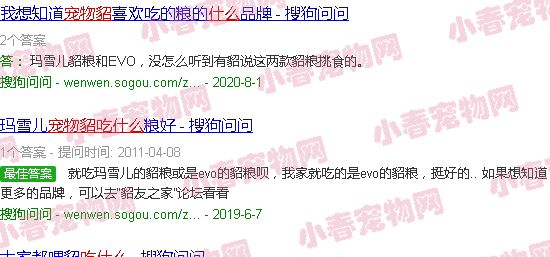 宠物貂吃什么粮食最好