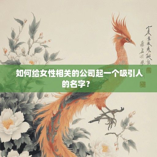  如何给女性相关的公司起一个吸引人的名字？ 