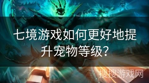 七境游戏如何更好地提升宠物等级？