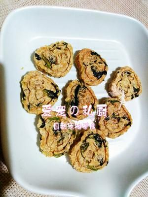 自制宠物零食狗饼干鸡肉菠菜燕麦饼干的做法 步骤3
