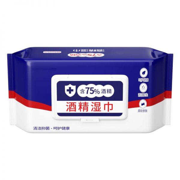 80抽含75度酒精消毒湿巾