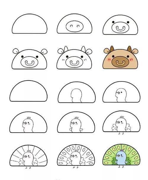 动物| 可爱小动物简笔画合集