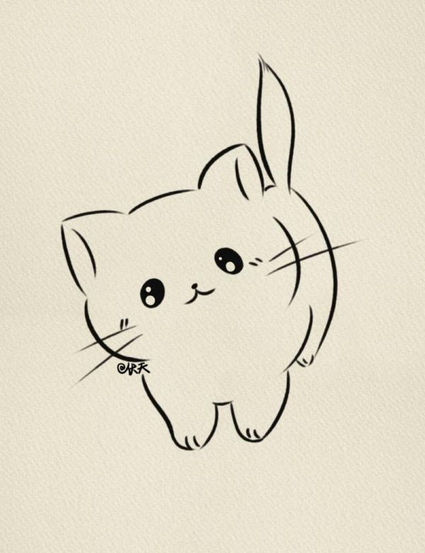 可爱简笔画 日常 猫咪头像 寻找小红书绘画大神 画画的日常