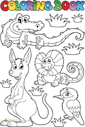 人与动物和谐相处的画简笔画