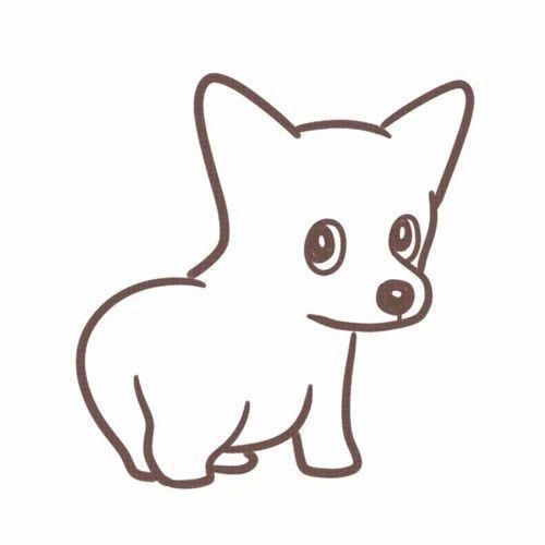 宠物简笔画狗狗柯基