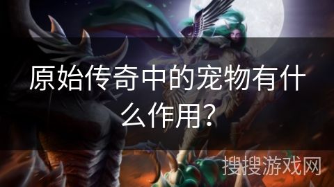 原始传奇中的宠物有什么作用？
