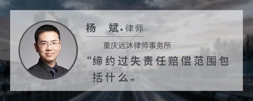 缔约过失责任赔偿范围包括什么