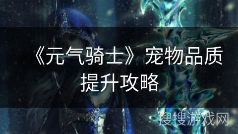 《元气骑士》宠物品质提升攻略