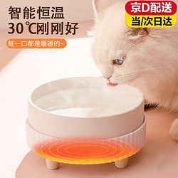 智宙 猫咪恒温水碗陶瓷饮水机加热温水猫碗盆宠物用品狗狗小猫酸奶机