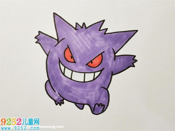 神奇宝贝耿鬼怎么画神奇宝贝耿鬼简笔画教程