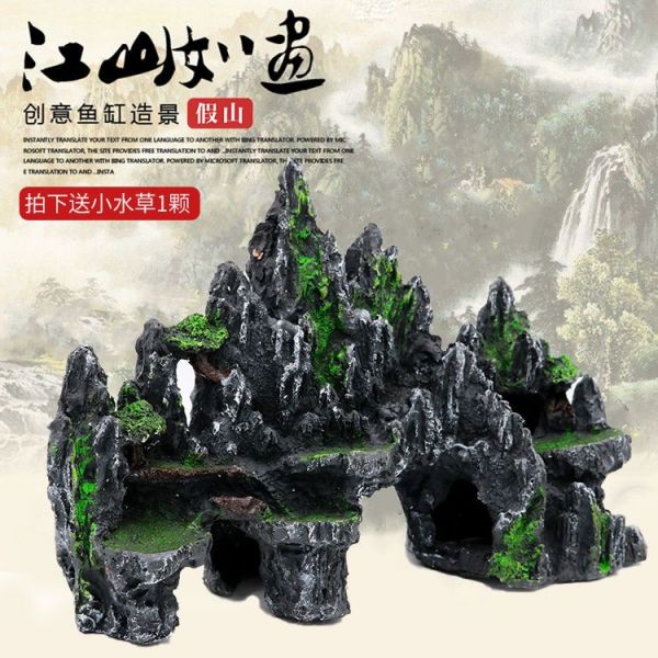 大型鱼缸石头造景：大型鱼缸石头造景设计技巧鱼缸微景观设计技巧鱼缸造景技巧