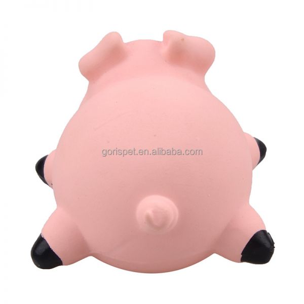 环保乳胶可爱猪形状狗嚼玩具