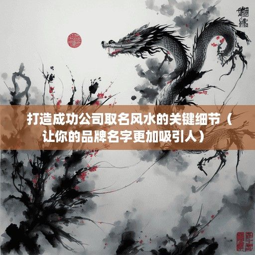 打造成功公司取名风水的关键细节（让你的品牌名字更加吸引人） 