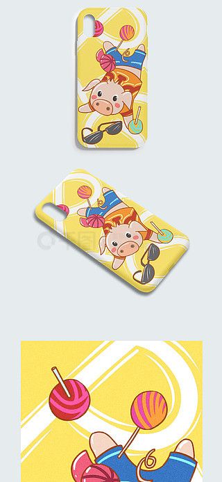 原创萌宠包装调皮的宠物猪可爱卡通手机壳