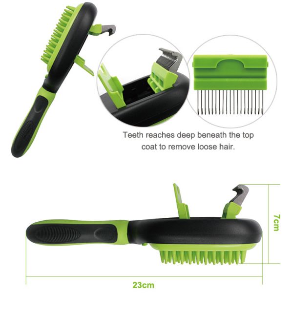 Pet Hair Grooming Tool Double Sided Massage Deshedding Dematting Pin And Bristle Brush Comb Set For All Breeds Dogs Cats