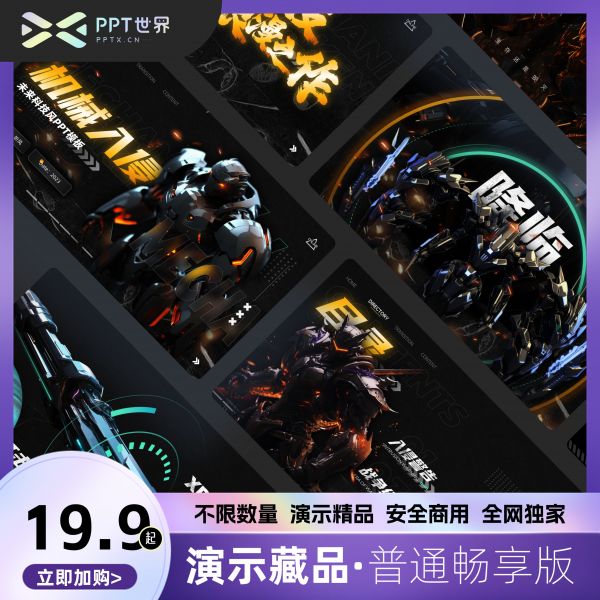《机械入侵》藏品级PPT模板！