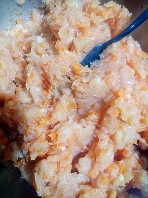 自制宠物狗零食鸡肉胡萝卜脆饼的做法 步骤2