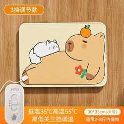 hipidog 嬉皮狗 宠物小狗狗可爱水豚电热毯卡皮巴拉萌趣方形恒温调节款宠物电热毯