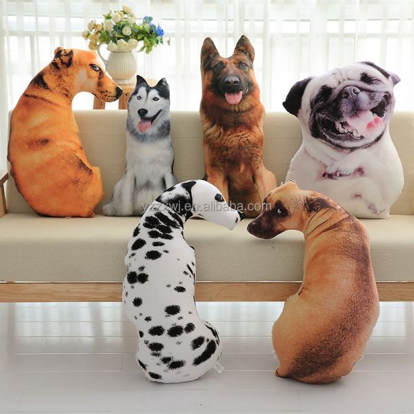 3D Dog Shaped Throw Pillow animal body pillow Dog Shaped Pillow Cute Plush Toys Gift