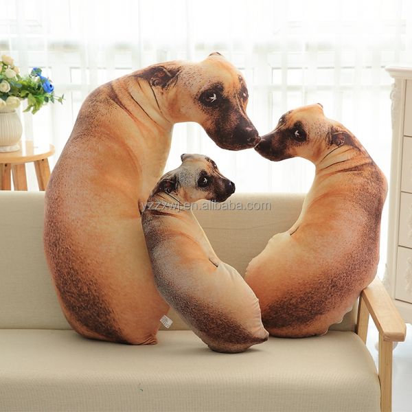 3D Dog Shaped Throw Pillow animal body pillow Dog Shaped Pillow Cute Plush Toys Gift