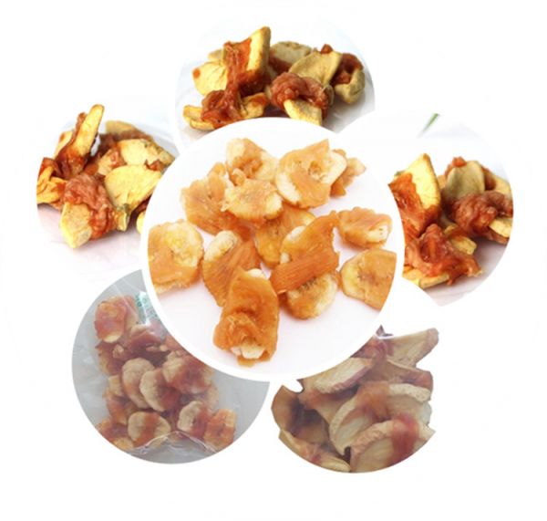 healthy fruits with chicken meat dog treats pet snacks private label