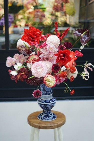 粉色系瓶花