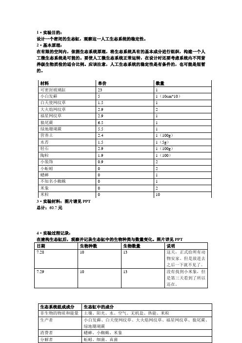 生态缸记录