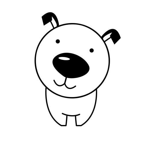 卡通萌狗简笔画