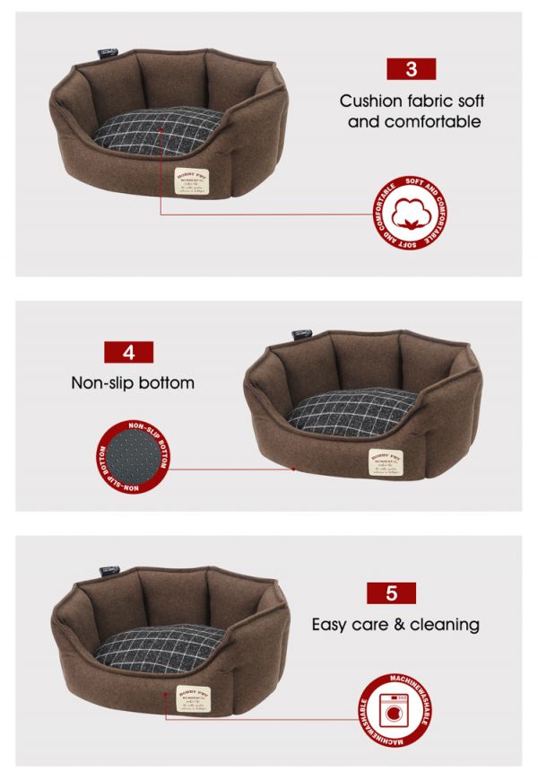 oval dog bed anti anxiety Calming pet bed breathable Large dog beds