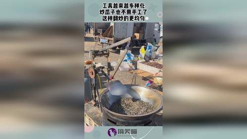 工具越来越多样化，炒瓜子也不用手工了，这样翻炒的更均匀！