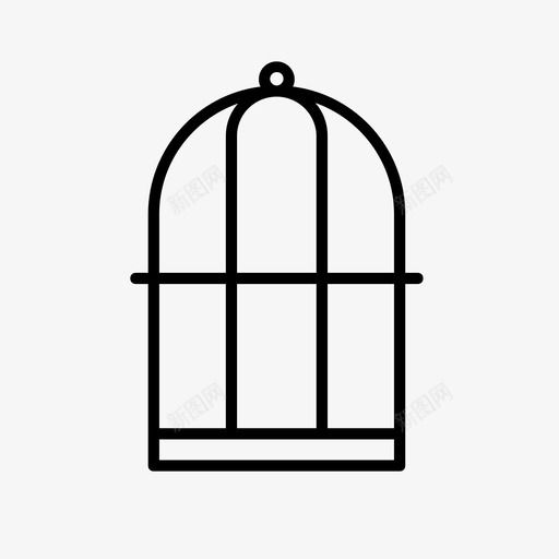 鸟笼鹦鹉宠物鸟图标svg_新图网 https://ixintu.com 宠物 宠物鸟 鸟笼 鹦鹉