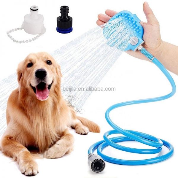 Adjustable Pet Bathing Tool Multi-Functional 2 in 1 Pet Dog Grooming Shower Sprayer Bath Brush