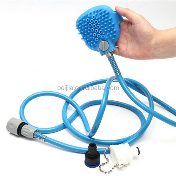 Adjustable Pet Bathing Tool Multi-Functional 2 in 1 Pet Dog Grooming Shower Sprayer Bath Brush