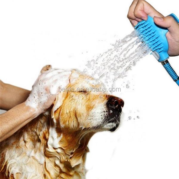 Adjustable Pet Bathing Tool Multi-Functional 2 in 1 Pet Dog Grooming Shower Sprayer Bath Brush