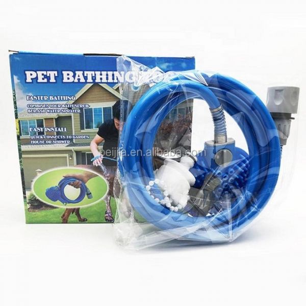 Adjustable Pet Bathing Tool Multi-Functional 2 in 1 Pet Dog Grooming Shower Sprayer Bath Brush