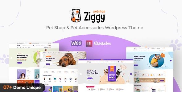 Ziggy(v1.2.8)宠物护理用品销售网站WordPress主题