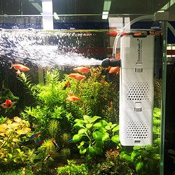 SUNSUN 森森 鱼缸过滤器净水循环三合一内置小型水族箱过滤系统增氧泵静音