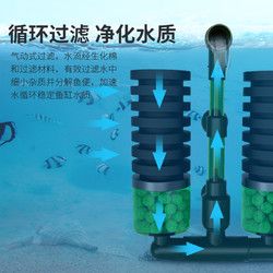 yee 意牌 水妖精鱼缸过滤器流化床培菌吸便迷你反气举小型氧气泵内置三合一