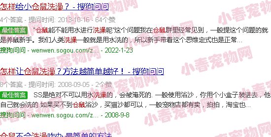 仓鼠怎么洗澡教程