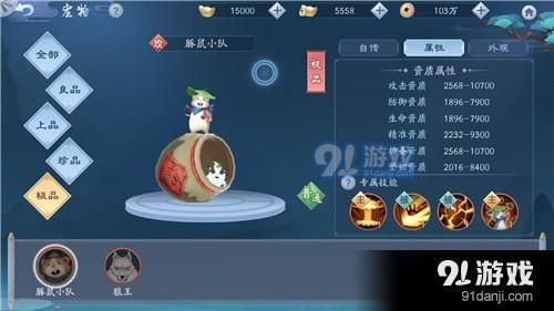 新笑傲江湖宠物豚鼠小队属性介绍