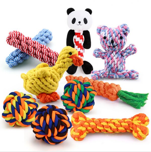 Hot Selling Different Designs Cotton Rope Dog Toys Pet Chew Toys Interactive Pet Plush Toy Custom