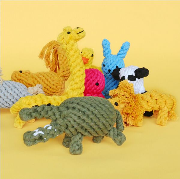 Hot Selling Different Designs Cotton Rope Dog Toys Pet Chew Toys Interactive Pet Plush Toy Custom