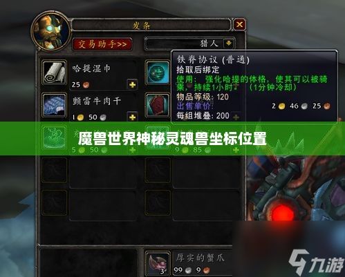 探索魔兽世界中的神秘灵魂兽坐标——wow灵魂兽攻略wow灵魂兽位置坐标