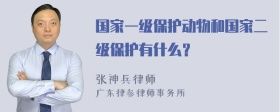 国家一级保护动物和国家二级保护有什么?
