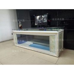 淘样儿 电视柜鱼缸生态水族箱欧式鱼缸客厅落地靠墙吧台创意玻璃鱼缸茶几 欧式四方款200*40*50+10