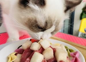 宠物猫饭 水梨生牛肉的做法 步骤7